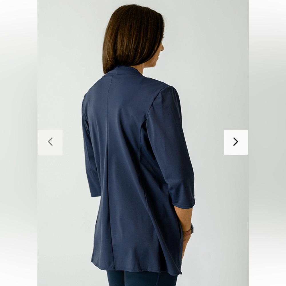 NWT Yoga Democracy Roam Free Plus Size Oversized Navy Blue Cardigan Jacket 3XL - Picture 4 of 13